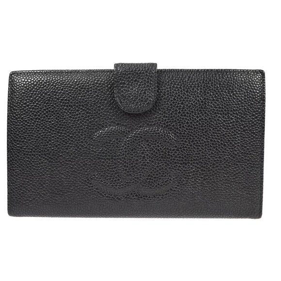 Chanel Long Wallet Black Calfskin - Picture 1 of 16